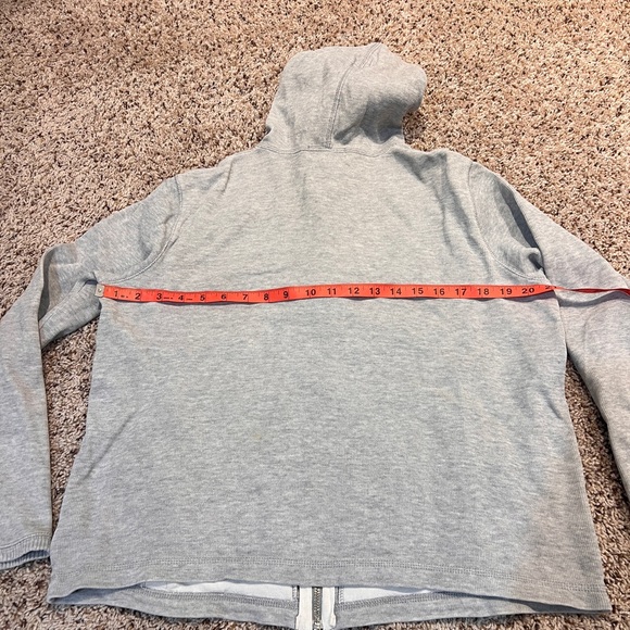 Ralph Lauren Women’s Hoodie Sweater Light Gray Full Zip Drawstring Zip Pockets - Picture 5 of 6